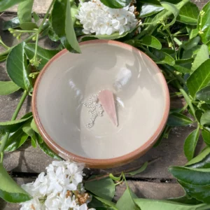 Pendule Quartz rose – Pointe facettée