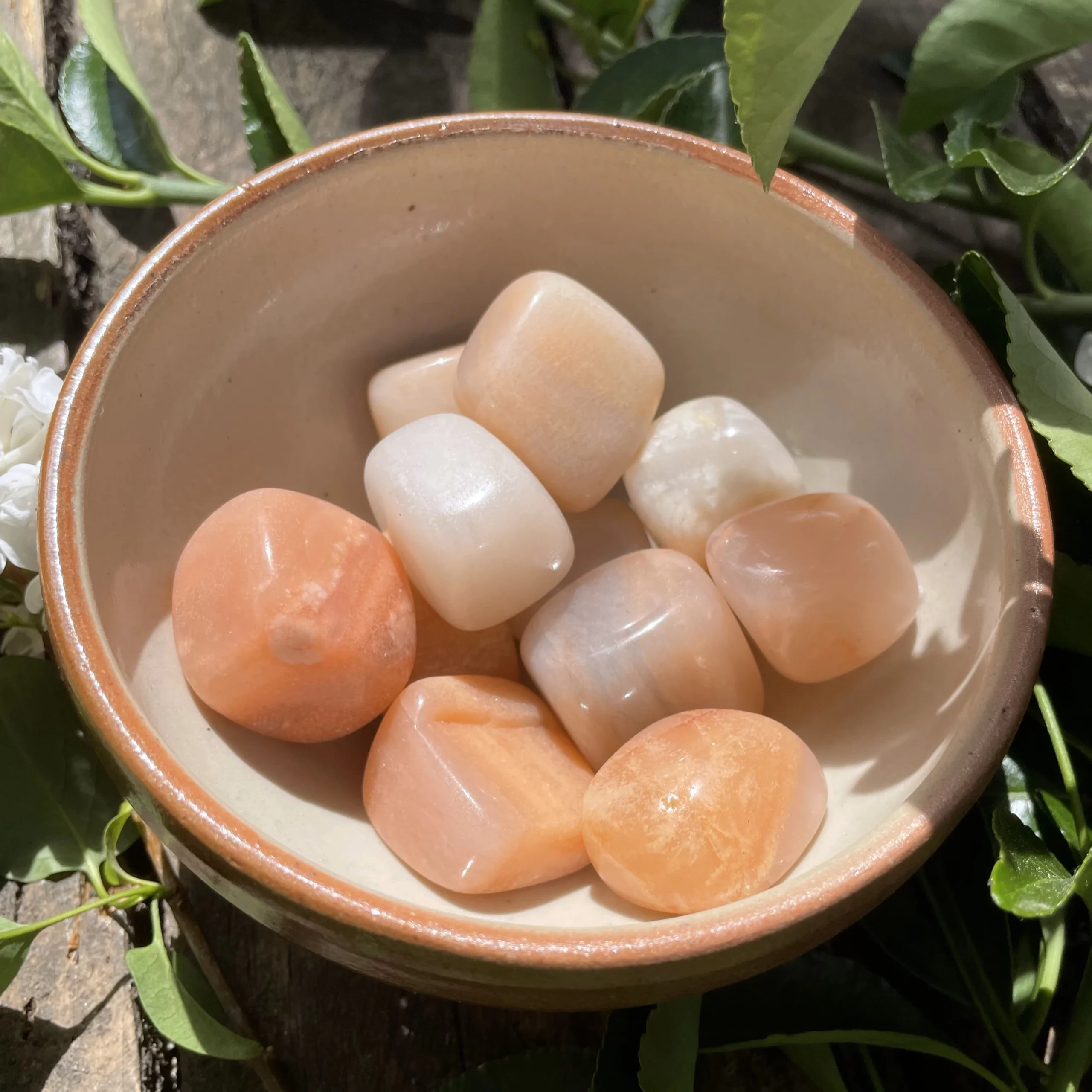 Aventurine pêche cubique
